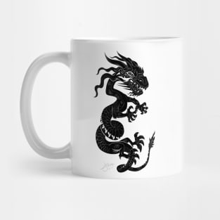 Black Dragon White Style Mug